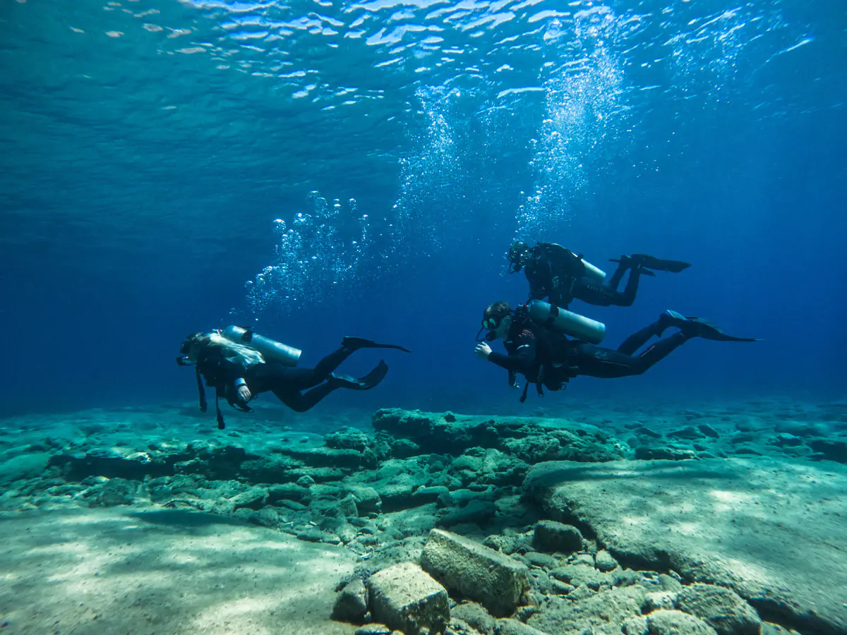 private diving in crete